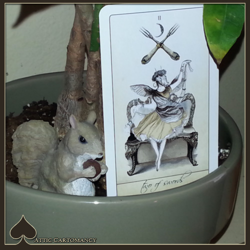 Attic Cartomancy - Card of the Day - The Isidore Tarot - Two of Swords