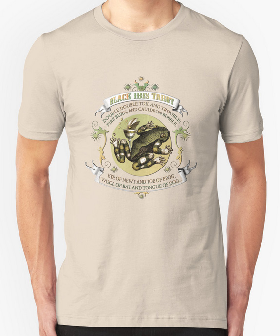 Attic Cartomancy - RedBubble Tee Shirts - Black Ibis Frogs Toil and Trouble